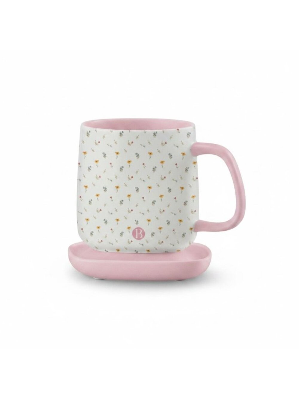 USB Powered Mug Warmer Set With Ceramic Mug & Pink Warmer Plate By Bglam - Keeps
